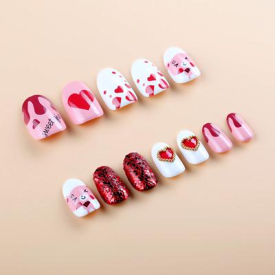 China Easy Apply 3d Fake Nails Press On Nails Pack Custom Cartoon Nails for sale