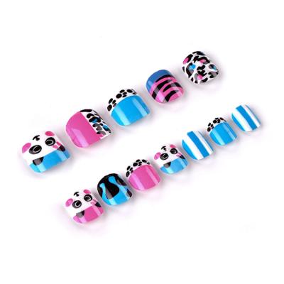 China Easy Apply Child Easy To Remove Nails Animals Pre Designed Nails Art Pre Designed Nails for sale