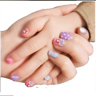 China Easy Apply New Arrival Cute Acrylic Nail Press On Nails For Kids Fake Nails for sale