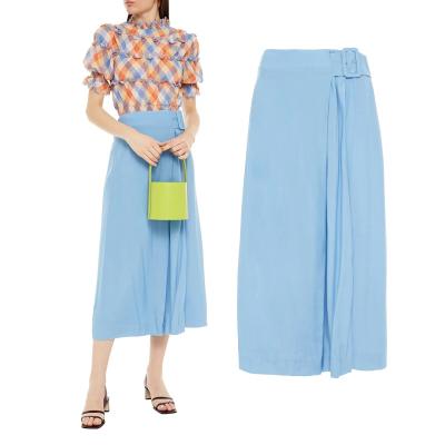 China 2021 OEM High Quality Skirts Fashion Wholesale Satin Wrap Anti-static Customized Silk Maxi Skirt for sale