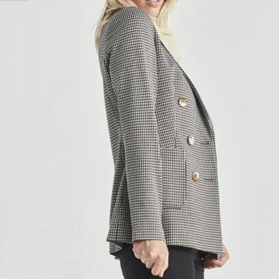 China Anti-Wrinkle High Fashion Office Items Career Style Women Lady Elegant Long Sleeve Suits Tailored Blazer for sale