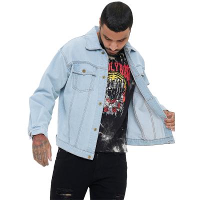 China Wholesale Custom Made Europe and America Breathable Denim Jacket Plain Men's Denim Jacket for sale