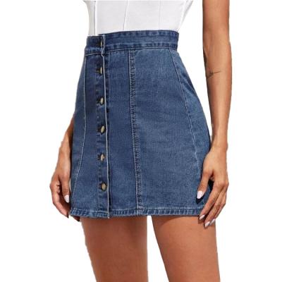 China Breathable Wholesale Women Denim Short Skirt Cheap Stylish Girls Hot Denim Mini Skirt for sale