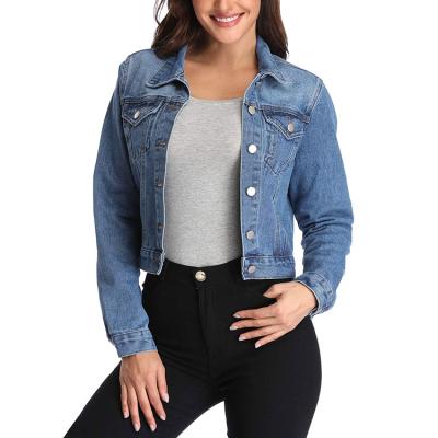 China Best Quality Long Sleeve Classic Denim Jacket Women Breathable Custom Denim Jacket for sale