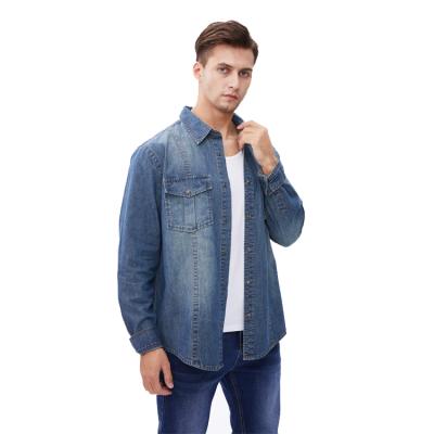 China New Arrival Custom Color Breathable Long Sleeve Outer Jackets For Men's Denim Classic Casual Denim Shirt for sale