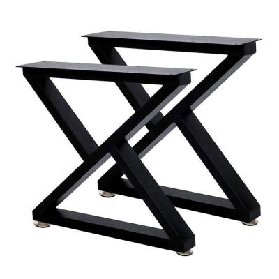 China Modern Industrial Cast Iron Modern Furniture X Steel Cafe Dining Metal Table Legs for sale