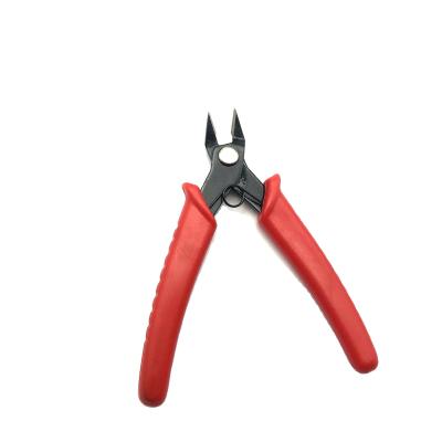 China Mini 5 Inch Red Electric Cable Cutters Pliers Diagonal Handle Nipper Hand Tools Cutting Pliers for sale