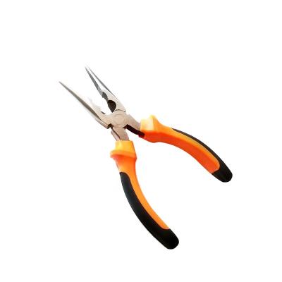 China Low Price Professinal PVC Handle Needle Nose Pliers Long 150mm Portable Nose Cutter Pliers for sale