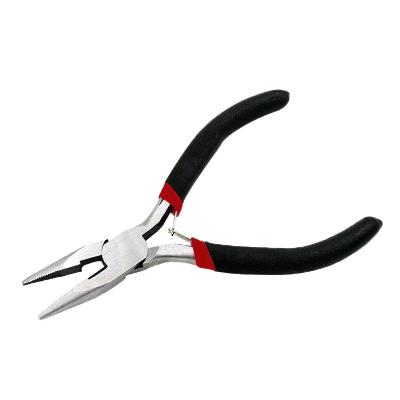 China Surely Commercial Wire Cut Tool Kit Rubber Handle 4.5in Mini Long Nose Plier Non Slip Jewelry Custom Made Making Pliers for sale