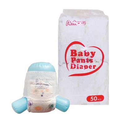 China Printed Type Hypoallergenic Disposable Baby Diapers, 3D Soft Touch Baby Kids Diapers Factory Stock Super Dry Nonwoven Panty Outdoor Pants for sale