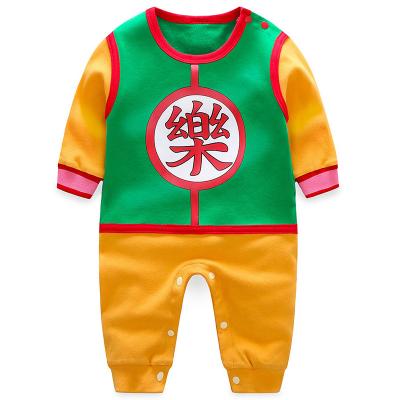 China Soft Closed Button Snap Closed Way Green 100% Cotton Rompers Newborn Baby Clothes Romper for sale