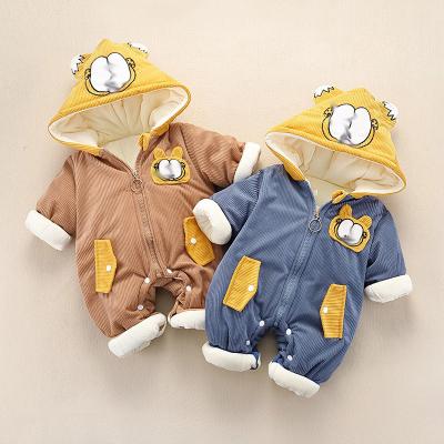 China 2022 Newborn Cute 100% Cotton Cartoon Baby Clothes Four Seasons Long Sleeve Lovely Cartoon Baby Knitted Rompers for sale