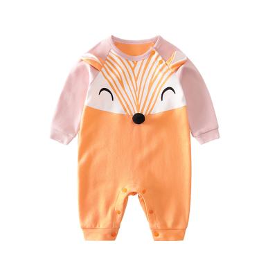 China Soft Cute Animal Neutral Long Sleeve Rompers Sweater Pattern Newborn Baby Clothes Romper for sale