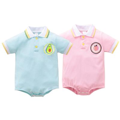 China Hot Selling Cotton Baby's Jumpsuit Baby Sleeve Shorts Summer Romper Gentleman's 100% Spandex/Cotton Amazon Baby Boy Clothes for sale