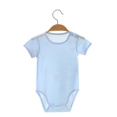 China Spandex/Wholesale Bamboo Fiber Newborn Short Sleeve Baby Clothes Summer Overalls Baby Organic Cotton Bamboo Jumpsuit for sale