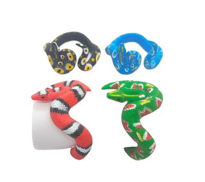 China Toy Plastic Emulation Snake Plastic Toy TPR Snake Wrist Bracelet for sale