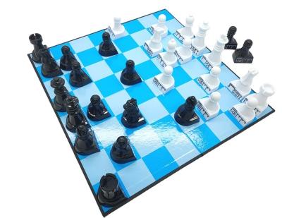 China Plastic Chess Set Plastic Game Easy Learning How To Play Chess for sale