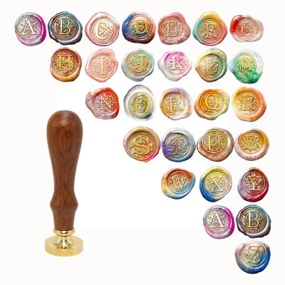 China Eco-friendly Wax Stamp Fancy Letters Head Alphabet Wax Sealing Stamps DIY 26 Alphabet A to Z Wax Sealing Stamps for sale