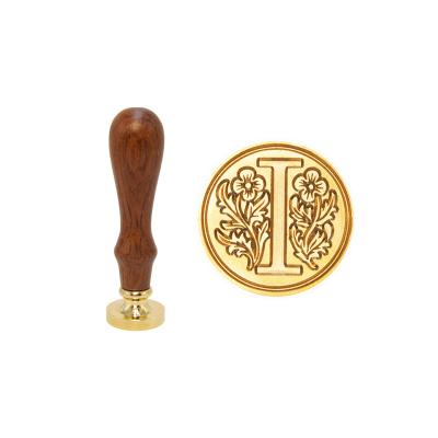 China 1PC Retro 26 Eco-friendly Letter A - Z Wax Seal Stamp Wooden Alphabet Initial Kits Replace Head Hobby Tool Kits Mail Copper Decor for sale