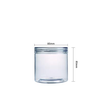 China Plastic Diameter 65mm 150ml-360mlHousehold Food Grade Plastic Transparent Mini Jar Snacks Products Canister for sale