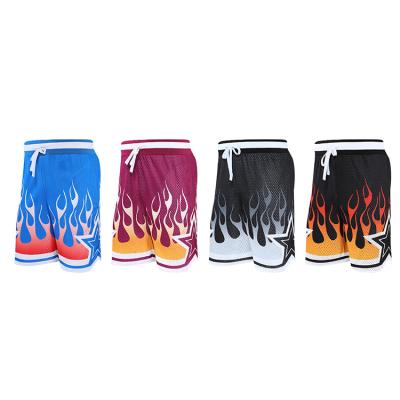 China Breathable Basketball Shorts OEM Custom Sublimation Mens 100% Polyester Mesh Basketball Team Basketball Shorts for sale