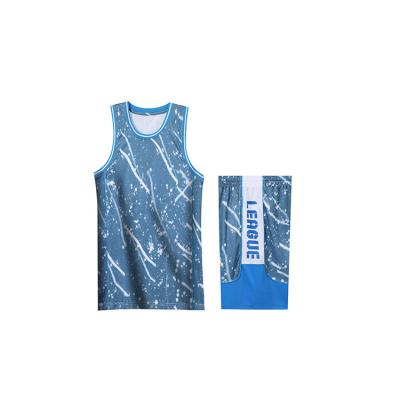 China Custom Customized Men's Breathable Basketball Game Training Team Uniform Logo Basketball Suits Tank Top for sale