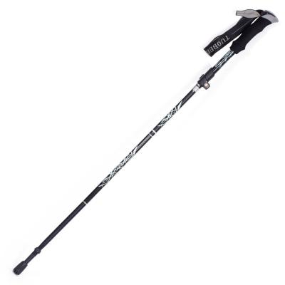 China Outdoor Climbing Cane Walking Stick Aluminum Lightweight 3 Section Adjustable Folding Walking Stick With Carbon Steel Tip for sale