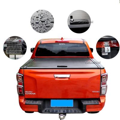 China Aluminum Hard Tonneau Cover Pickup Truck Bed Cover Triple Roll Aluminum Hard RAM 1500 For Dodge Ram Ford F150 for sale