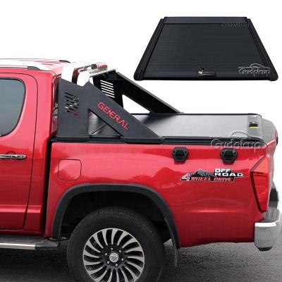 China Aluminum triple high quality manual pickup truck bed retractable tonneau cover for ford ranger t6 2022 for sale