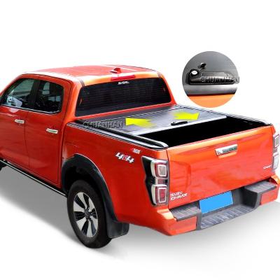 China Factory direct aluminum triple roller flip-up cover aluminum hard tonneau cover for isuzu dmax 2021JAC t6 t8 for sale