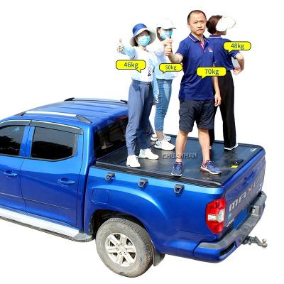 China Aluminum Triple Flap Aluminum Pickup Truck Cover Roll Up Roll Up Tonneau Top Cover For Ford F150 5.5ft for sale