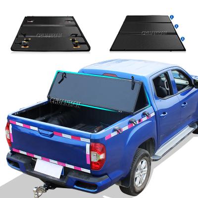 China 2014-2018 high quality triple aluminum silverado chevy tonneau cover for gmc chevy canyon for sale