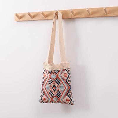 China Instant style street snack factory custom knit bag children's fashion trend woolen cross - body bag ins girls beach shoulder bag for sale