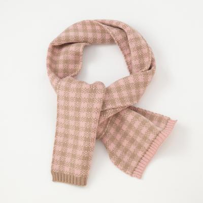 China Fashion Knitted Matching Outdoor Scarf Girls Boys Color Plaid Woolen Scarf Spring Winter Autumn Warm Children's Scarf Bib for sale