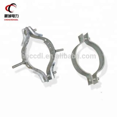 China Overhead Line Accessories HDG Galvanized Iron Cable Hoop / Anchor Ear For Electric Cable Accessories for sale