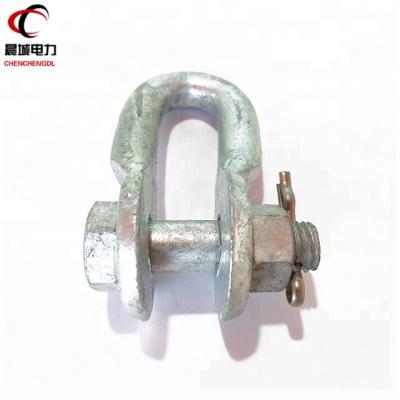 China Iron Factory Supply HDP Wrought Iron Forged U Shackles With Clevis Pin for sale