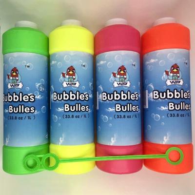 China Plastic Colorful Soap Bubble Water For Bath 33.8 Ounce /1 L Bubble Water Refill Children Fun Bubble Toy Pipes for sale