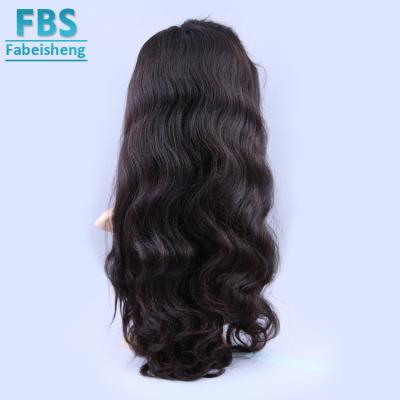 China 100%virgin human hair unprocessed lace frontal wigs by body wave with factory price for sale