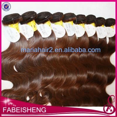 China Body Wave Dark Brown Hair with Blonde Highlights Accented Hair Extensions Mixed Color Hair Weave for sale