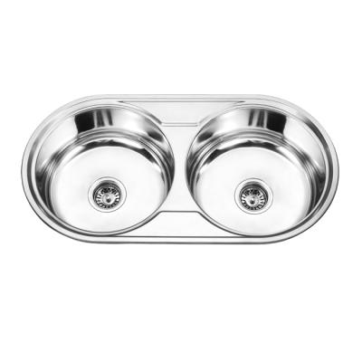 China Without Bowl SUS Style Round Sink Faucet 8645 New Double Circle for sale