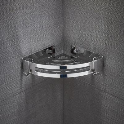 China Quality Guaranteed Modern Customized Size 304 Stainless Steel Bathroom Corner Basket for sale