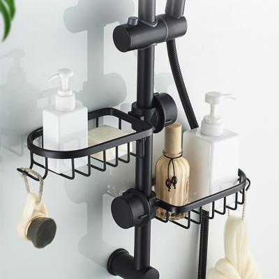 China Modern High Quality Space Aluminum Sink Faucet Storage Rack Sponge Frame Faucet Holder for sale