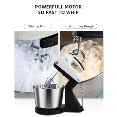 China 150W 220~240V Food Processor Stocked Egg Tools Baking Set 7 Speed ​​Electric Cake Stand Robot Mixers With 2L Bowl for sale