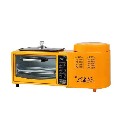 China Car 3 in 1 Multifunctional Breakfast Makers Machine with Toast Oven Rice Cooker Pan for sale