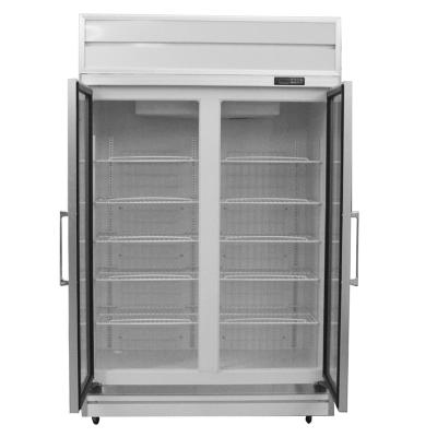 China COMPRESSOR Redbowl 2 Door Heater Display Glass Upright Fridge Household Refrigerator for sale