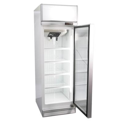 China Redbowl 500L Single-temperature Mini Glass Display Supermarket Single Door Shop Display Beverage Fridge for sale