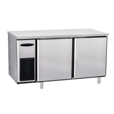 China Hotel Redbowl 1500mm Stainless Steel Two Door Under Counter Freezer for sale