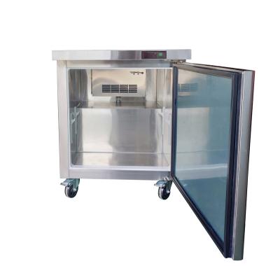 China Single-temperature Redbowl one door stainless steel minil bar under counter commercial refrigerator for sale