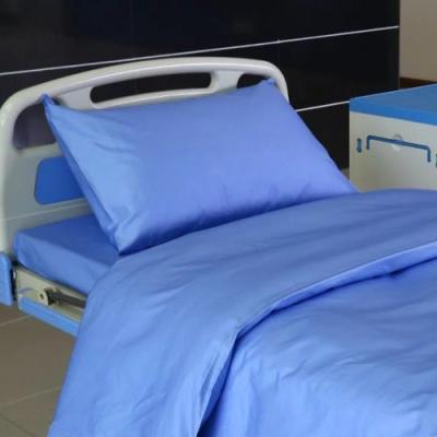 China Anti-Static Medical Bed Sheets And Comforter Cover Plain White Fitted Polycotton Disposable Hospital Bed Sheet for sale