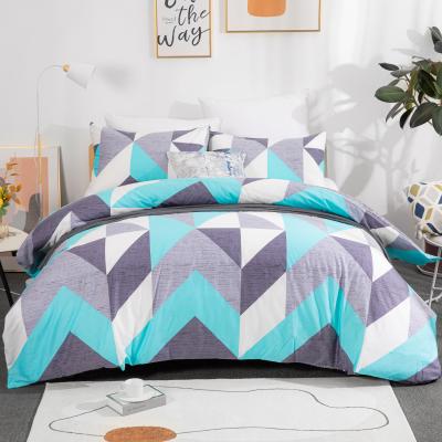 China Wholesale Anti-static Digital Printing Duvet Cover Sets Polyester Microfiber Duvet Cover Bedding Set With Geometric Pattern for sale